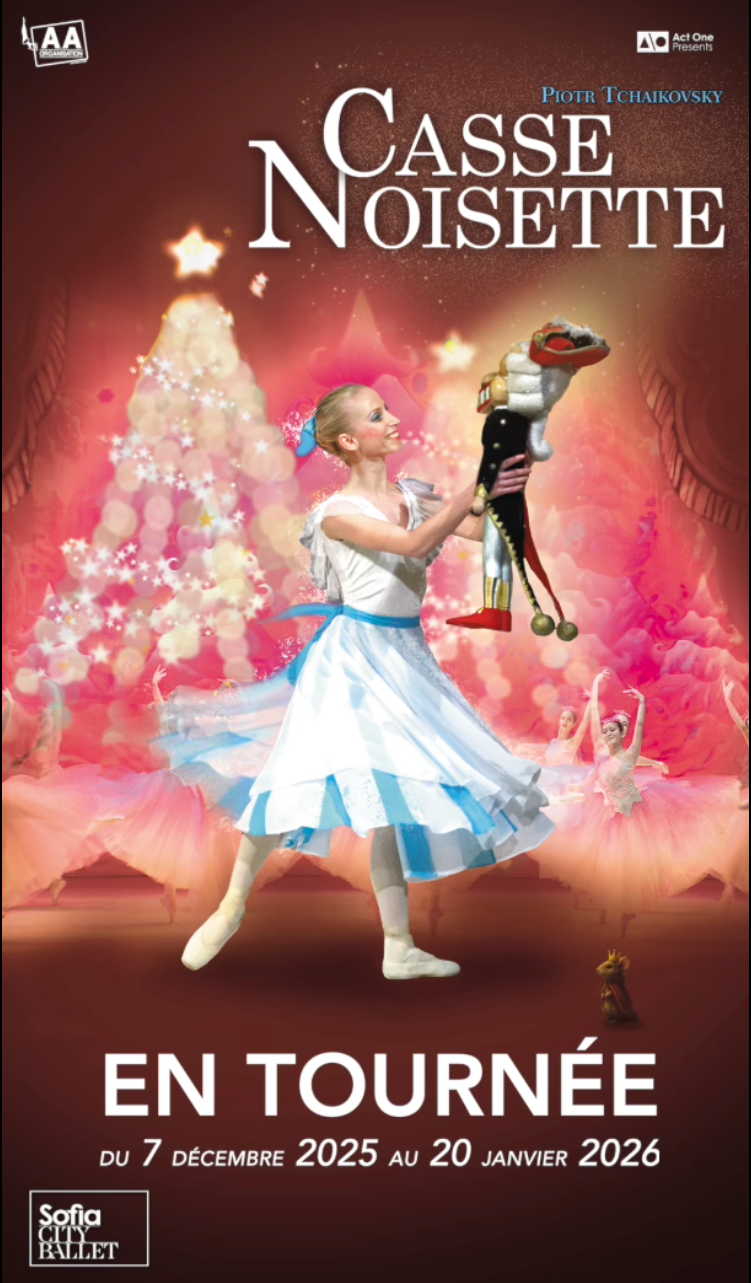 Affiche. Sofia City Ballet. Casse-Noisette de Piotr Tchaikovsky en tournée. 2025-12-07